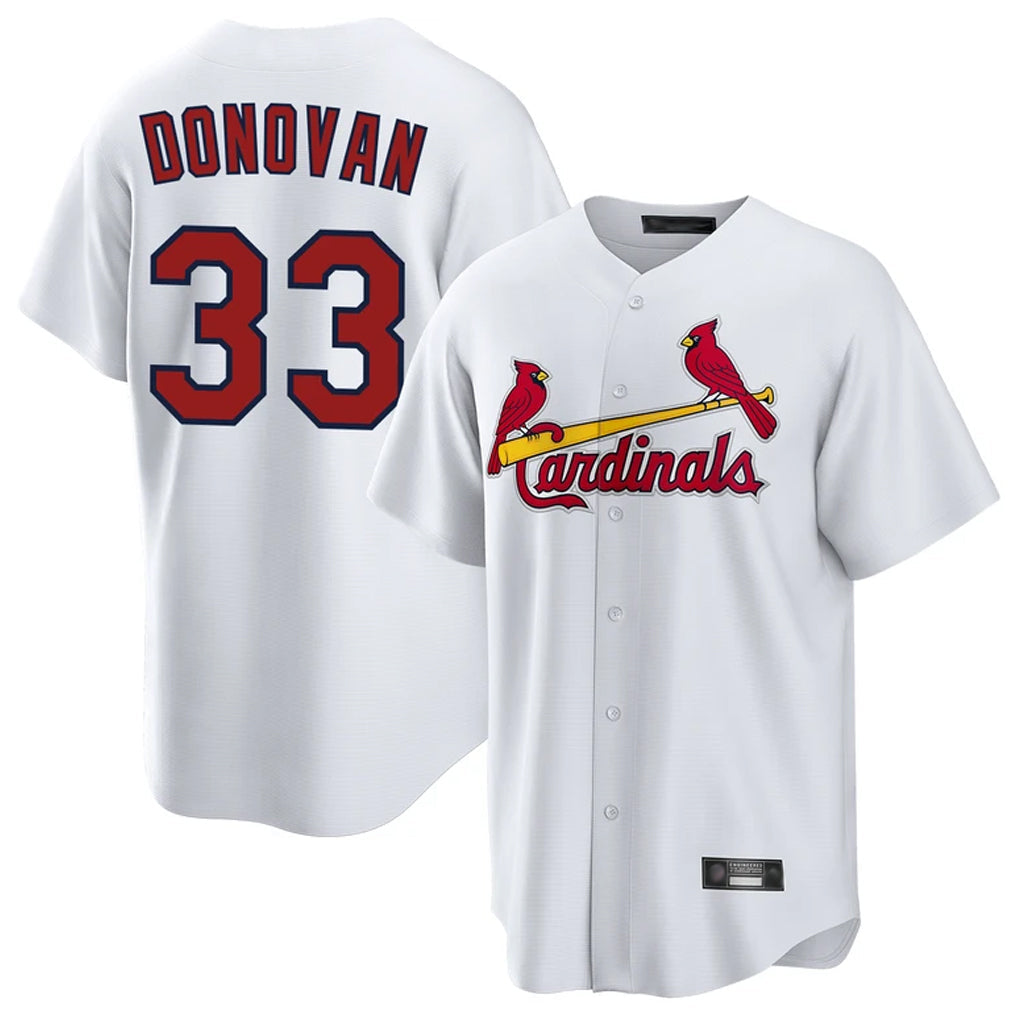 Choea St. Louis Cardinals #33 Brendan Donovan Player White Home Game Stitched Jerseys