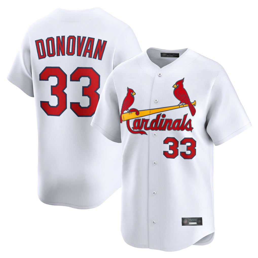 Choea St. Louis Cardinals #33 Brendan Donovan Player White Home Limited Stitched Jerseys