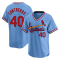 Choea St. Louis Cardinals #40 Willson Contreras Player Light Blue Throwback Cooperstown Collection Limited Stitched Jerseys