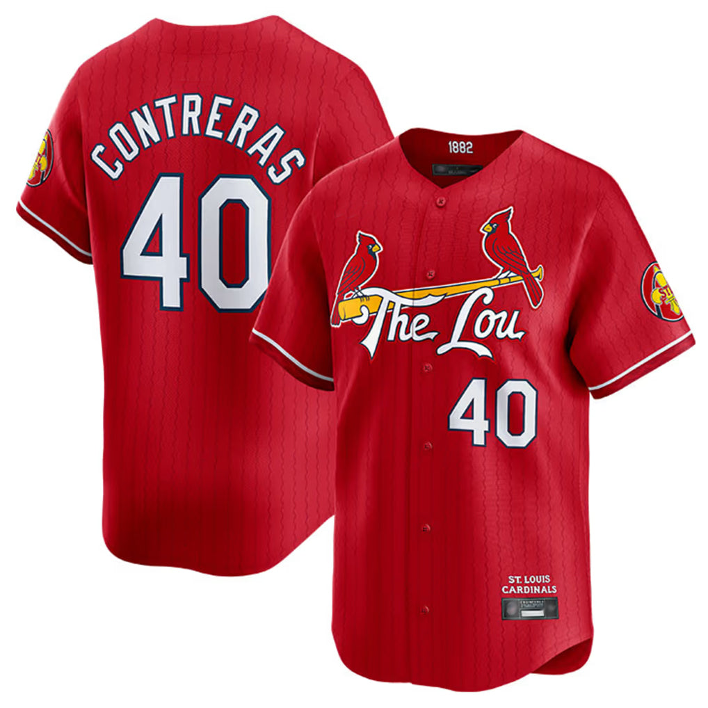 Choea St. Louis Cardinals #40 Willson Contreras Player Red City Connect Limited Stitched Jerseys