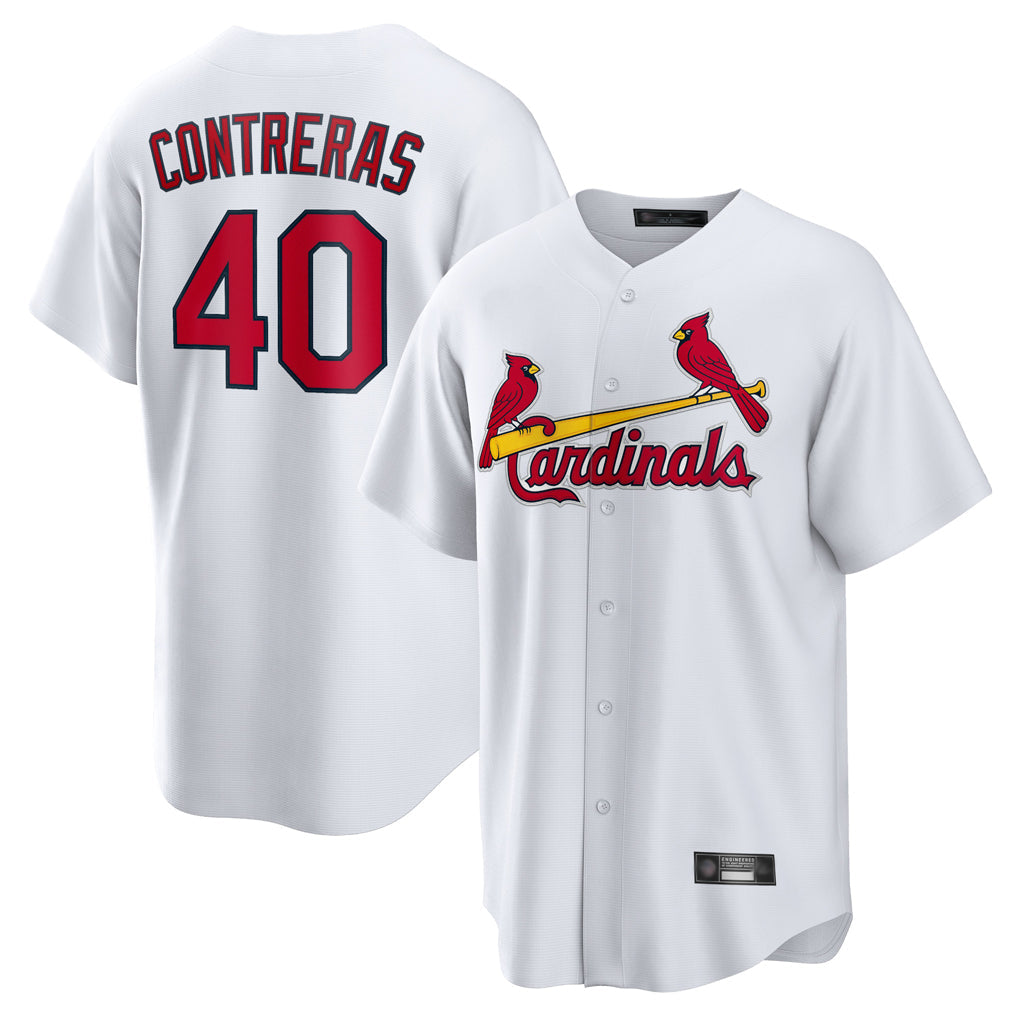 Choea St. Louis Cardinals #40 Willson Contreras Player White Home Game Stitched Jerseys