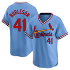 Choea St. Louis Cardinals #41 Alec Burlesona Player Light Blue City Connect Home T-shirt Stitched Jerseys