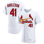 Choea St. Louis Cardinals #41 Alec Burlesona Player White Home Limited Elite Stitched Jerseys
