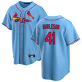 Choea St. Louis Cardinals #41 Alec Burlesona Player Light Blue Home Game Stitched Jerseys