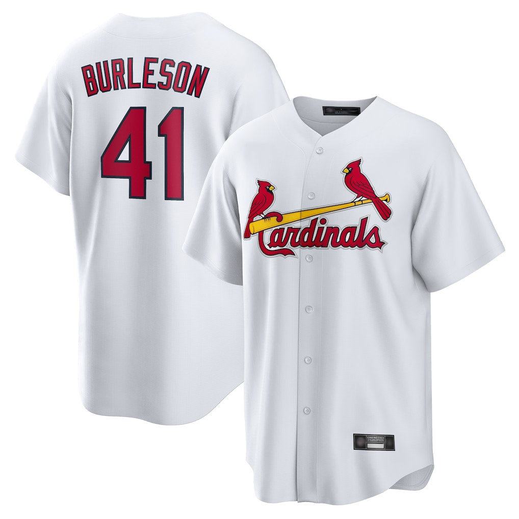 Choea St. Louis Cardinals #41 Alec Burlesona Player White Home Game Stitched Jerseys