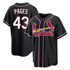 Choea St. Louis Cardinals #43 Pedro Pages Player Black Carbon Fashio Game Stitched Jerseys