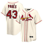 Choea St. Louis Cardinals #43 Pedro Pages Player Cream Home Game Stitched Jerseys