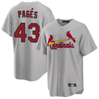 Choea St. Louis Cardinals #43 Pedro Pages Player Gray Home Game Stitched Jerseys
