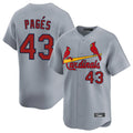Choea St. Louis Cardinals #43 Pedro Pages Player Gray Home Limited Stitched Jerseys