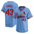 Choea St. Louis Cardinals #43 Pedro Pages Player Light Blue City Connect Home T-shirt Stitched Jerseys