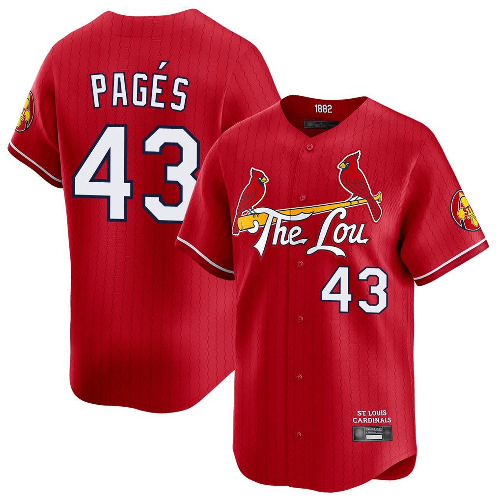Choea St. Louis Cardinals #43 Pedro Pages Player Red City Connect Limited Stitched Jerseys