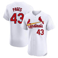 Choea St. Louis Cardinals #43 Pedro Pages Player White Home Limited Elite Stitched Jerseys