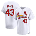Choea St. Louis Cardinals #43 Pedro Pages Player White Home Limited Stitched Jerseys