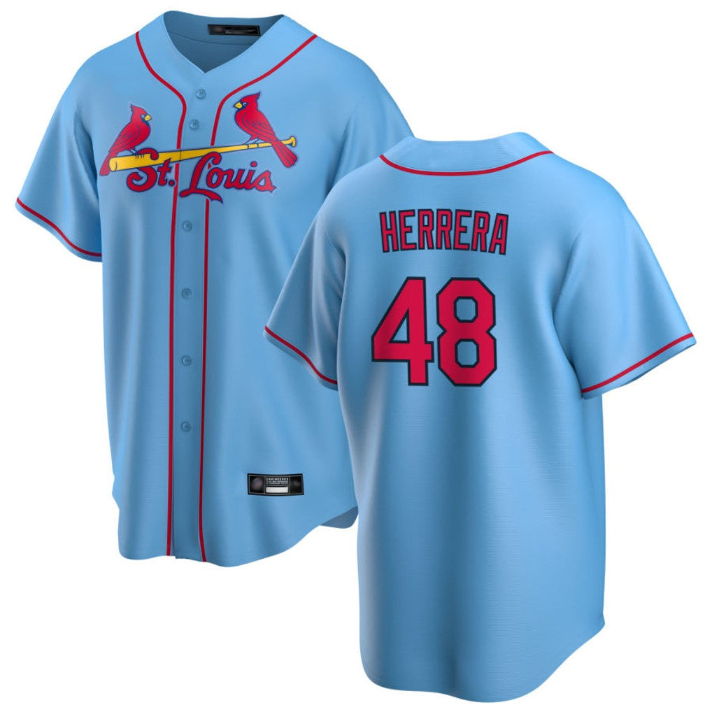 Choea St. Louis Cardinals #48 Ivan Herrera Player Light Blue  Home Game Stitched Jerseys