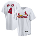 Choea St. Louis Cardinals #4 Yadier Molina Player White Home Game Stitched Jerseys