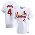 Choea St. Louis Cardinals #4 Yadier Molina Player White Home Limited Stitched Jerseys
