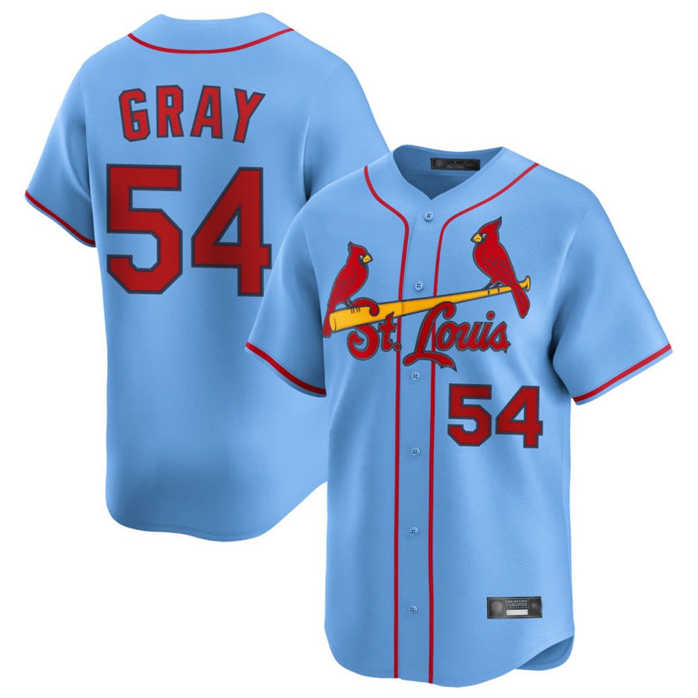 Choea St. Louis Cardinals #54 Sonny Gray Player Light Blue Home Limited Stitched Jerseys