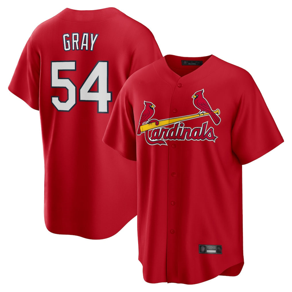 Choea St. Louis Cardinals #54 Sonny Gray Player Red Home Game Stitched Jerseys