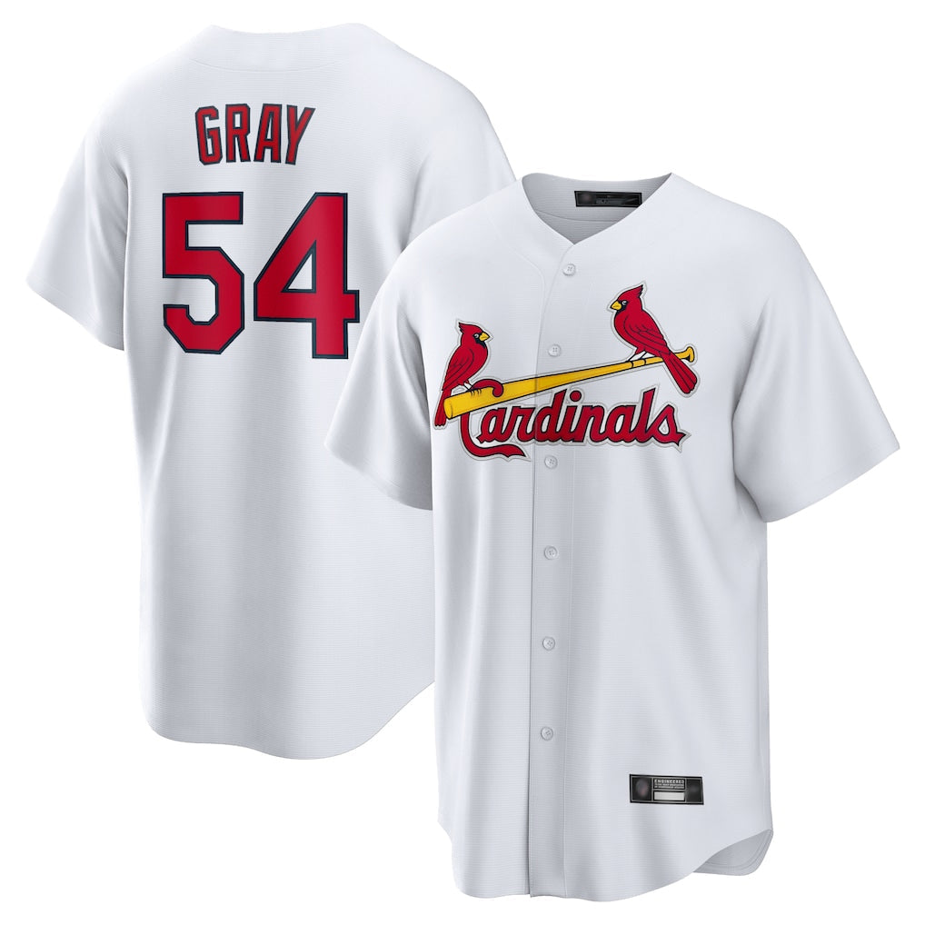 Choea St. Louis Cardinals #54 Sonny Gray Player White Home Game Stitched Jerseys