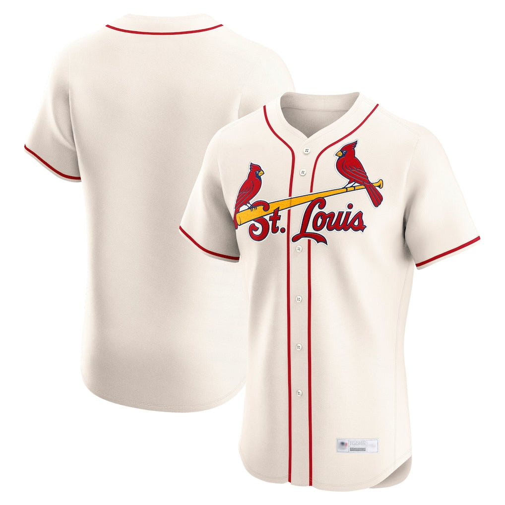 Choea St. Louis Cardinals Blank Player Cream Home Limited Elite Stitched Jerseys