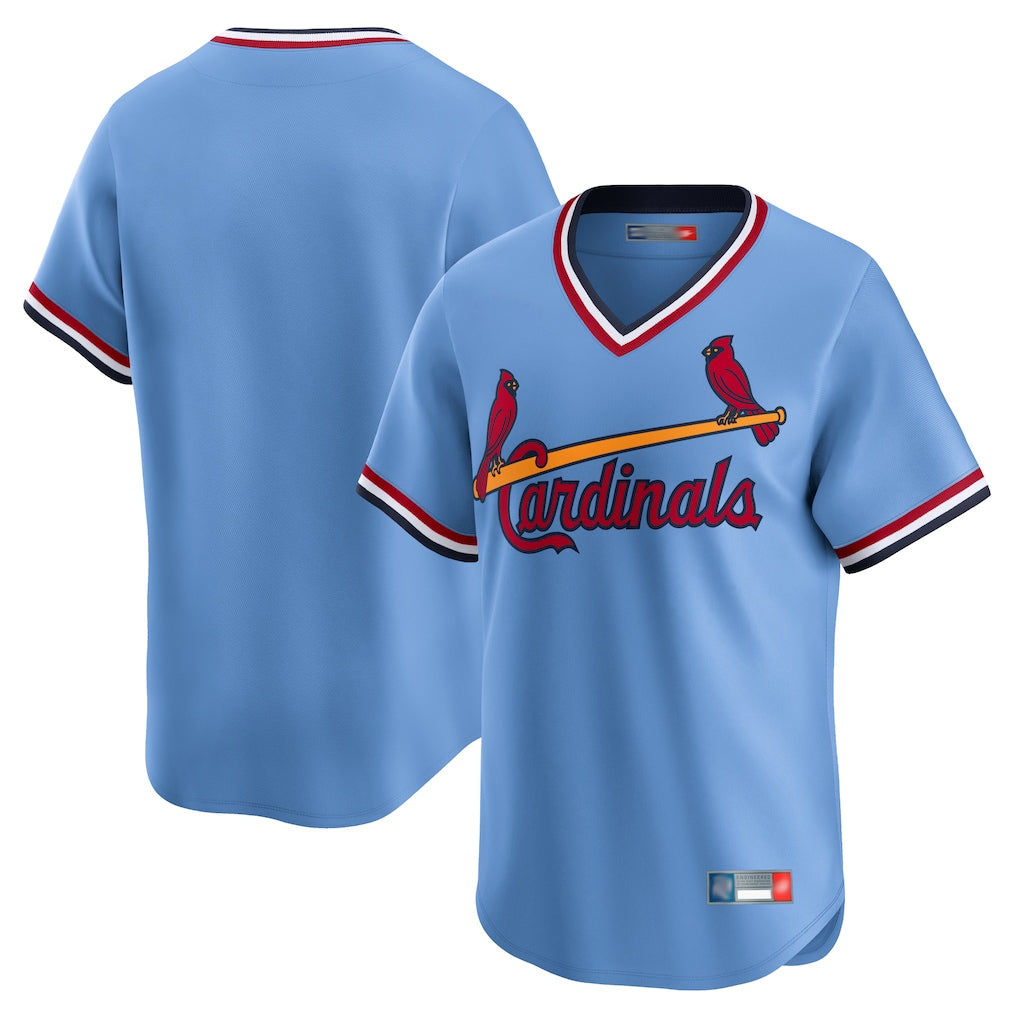 Choea St. Louis Cardinals Blank Player Light Blue Cooperstown Collection Limited T-shirt Stitched Jerseys