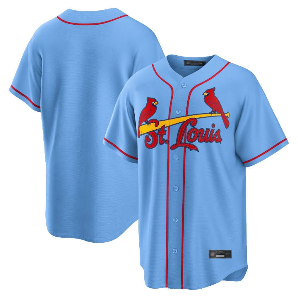 Choea St. Louis Cardinals Blank Player Light Blue Home Limited Game Stitched Jerseys