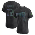 Choea TB.Rays #12 Wade Boggs Player Black City Connect Home Limited Elite Stitched Jerseys