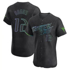 Choea TB.Rays #12 Wade Boggs Player Black City Connect Home Limited Elite Stitched Jerseys