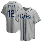 Choea TB.Rays #12 Wade Boggs Player Gray Home Game Stitched Jerseys