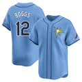 Choea TB.Rays #12 Wade Boggs Player Light Blue Home Limited Stitched Jerseys