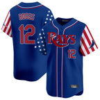 Choea TB.Rays #12 Wade Boggs Player Royal 2025 Independence Day Vapor Premier Limited Stitched Jerseys
