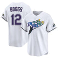 Choea TB.Rays #12 Wade Boggs Player White City Connect Home Stitched Jerseys