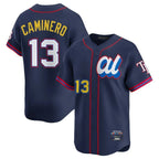 Choea TB.Rays #13 Junior Caminero Player Navy All-star Limited Stitched Jersey