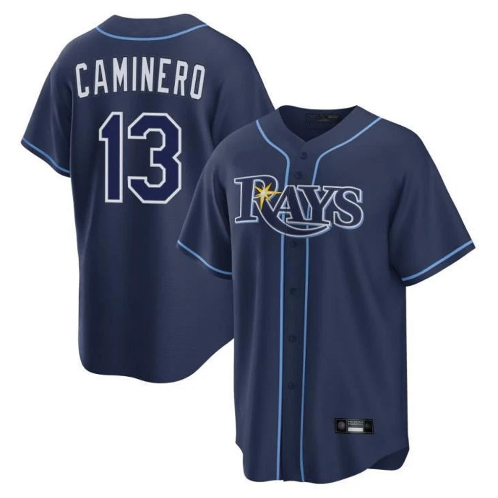 Choea TB.Rays #13 Junior Caminero Player Navy Home Limited Stitched Jerseys