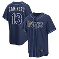 Choea TB.Rays #13 Junior Caminero Player Navy Home Limited Stitched Jerseys