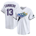 Choea TB.Rays #13 Junior Caminero Player White City Connect Home Stitched Jerseys