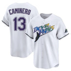 Choea TB.Rays #13 Junior Caminero Player White City Connect Home Stitched Jerseys