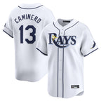 Choea TB.Rays #13 Junior Caminero Player White Home Limited Stitched Jerseys