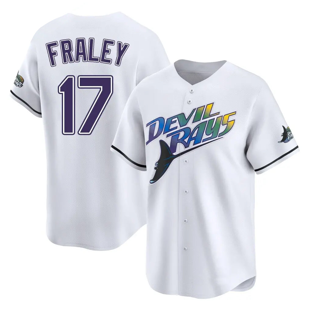 Choea TB.Rays #17 Jake Fraley Player White City Connect Home Stitched Jerseys