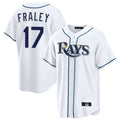 Choea TB.Rays #17 Jake Fraley Player White Home Game Stitched Jerseys