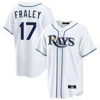 Choea TB.Rays #17 Jake Fraley Player White Home Game Stitched Jerseys