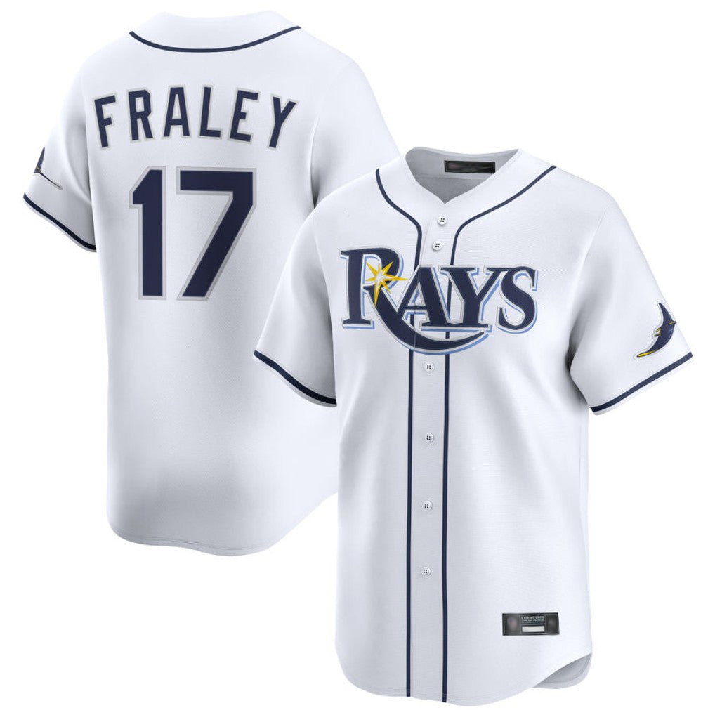 Choea TB.Rays #17 Jake Fraley Player White Home Limited Stitched Jerseys