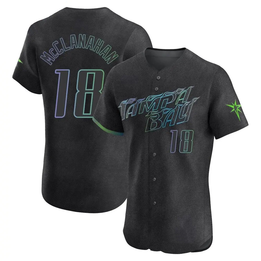 Choea TB.Rays #18 Shane McClanahan Player Black City Connect Home Limited Elite Stitched Jerseys
