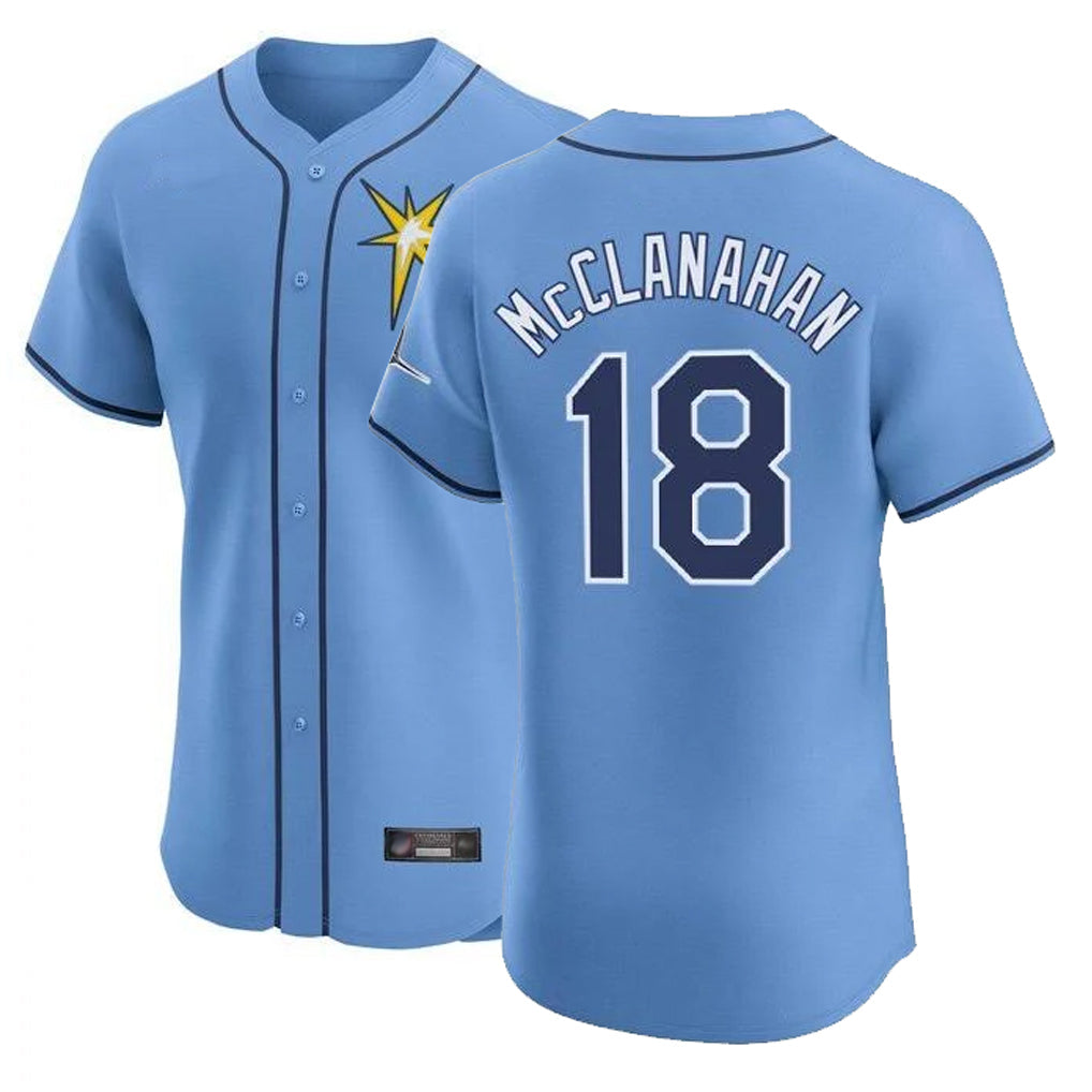 Choea TB.Rays #18 Shane McClanahan Player Light Blue Home Limited Stitched Jerseys