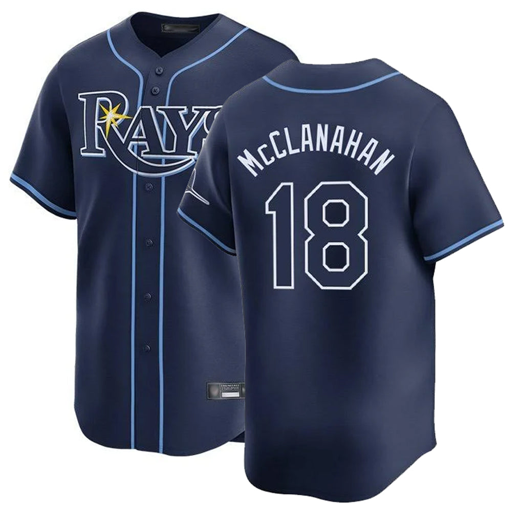 Choea TB.Rays #18 Shane McClanahan Player Navy Home Limited Stitched Jerseys