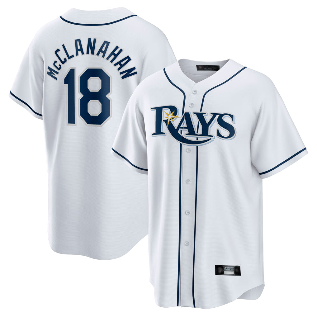 Choea TB.Rays #18 Shane McClanahan Player White Home Game Stitched Jerseys