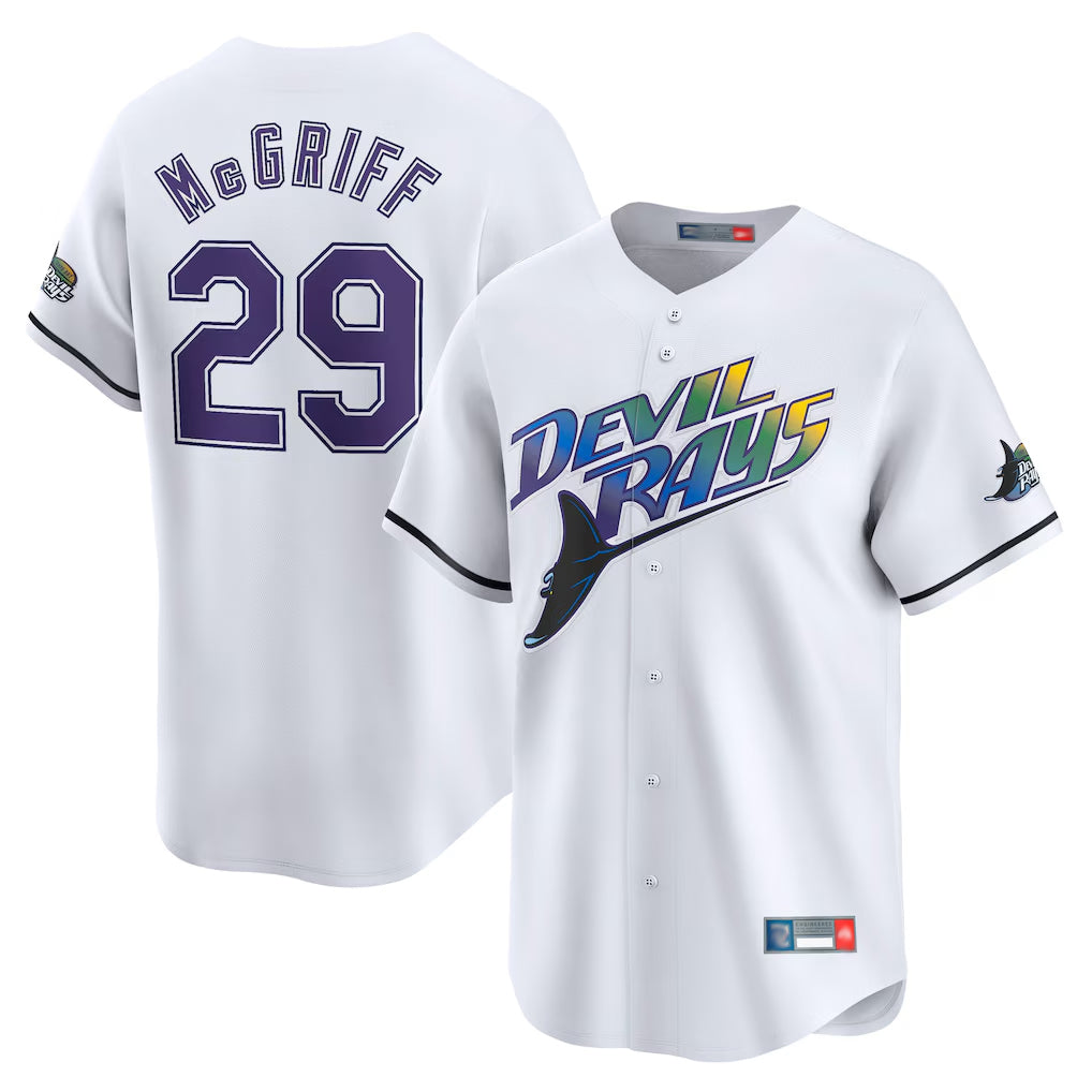Choea TB.Rays #29 Fred McGriff Player White City Connect Home Stitched Jerseys
