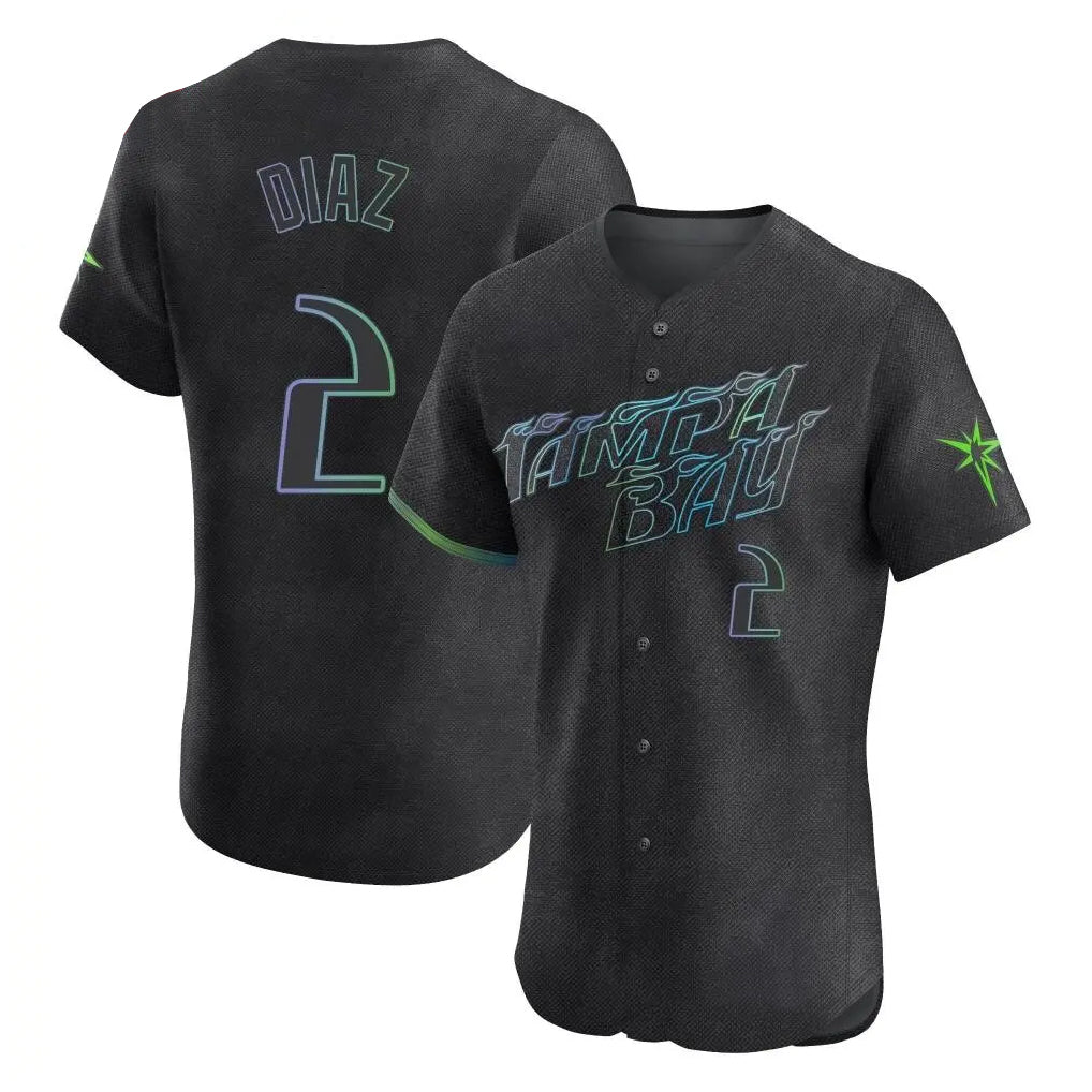 Choea TB.Rays #2 Yandy Diaz Player Black City Connect Home Limited Elite Stitched Jerseys