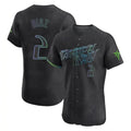 Choea TB.Rays #2 Yandy Diaz Player Black City Connect Home Limited Elite Stitched Jerseys
