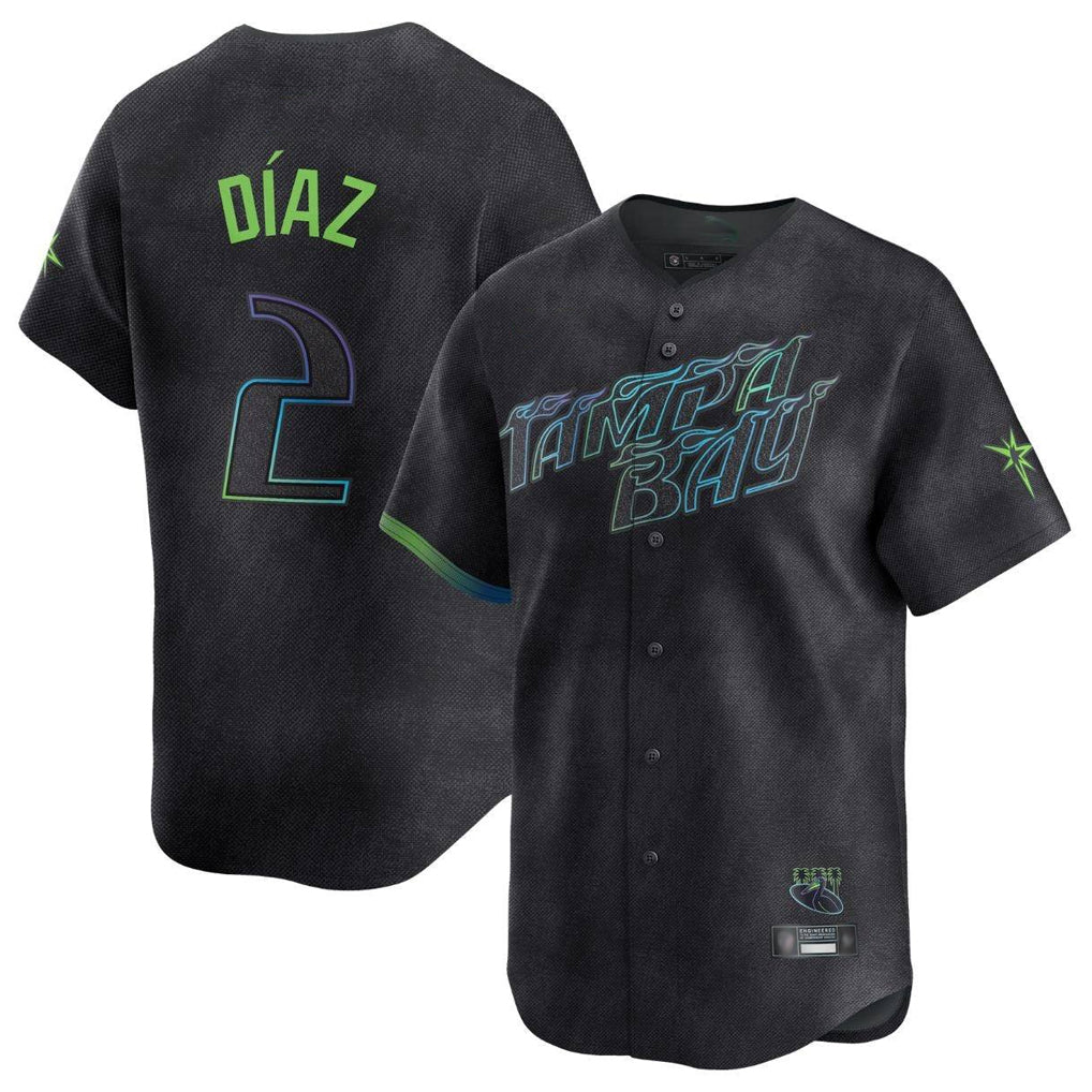 Choea TB.Rays #2 Yandy Diaz Player Black City Connect Home Limited Stitched Jerseys